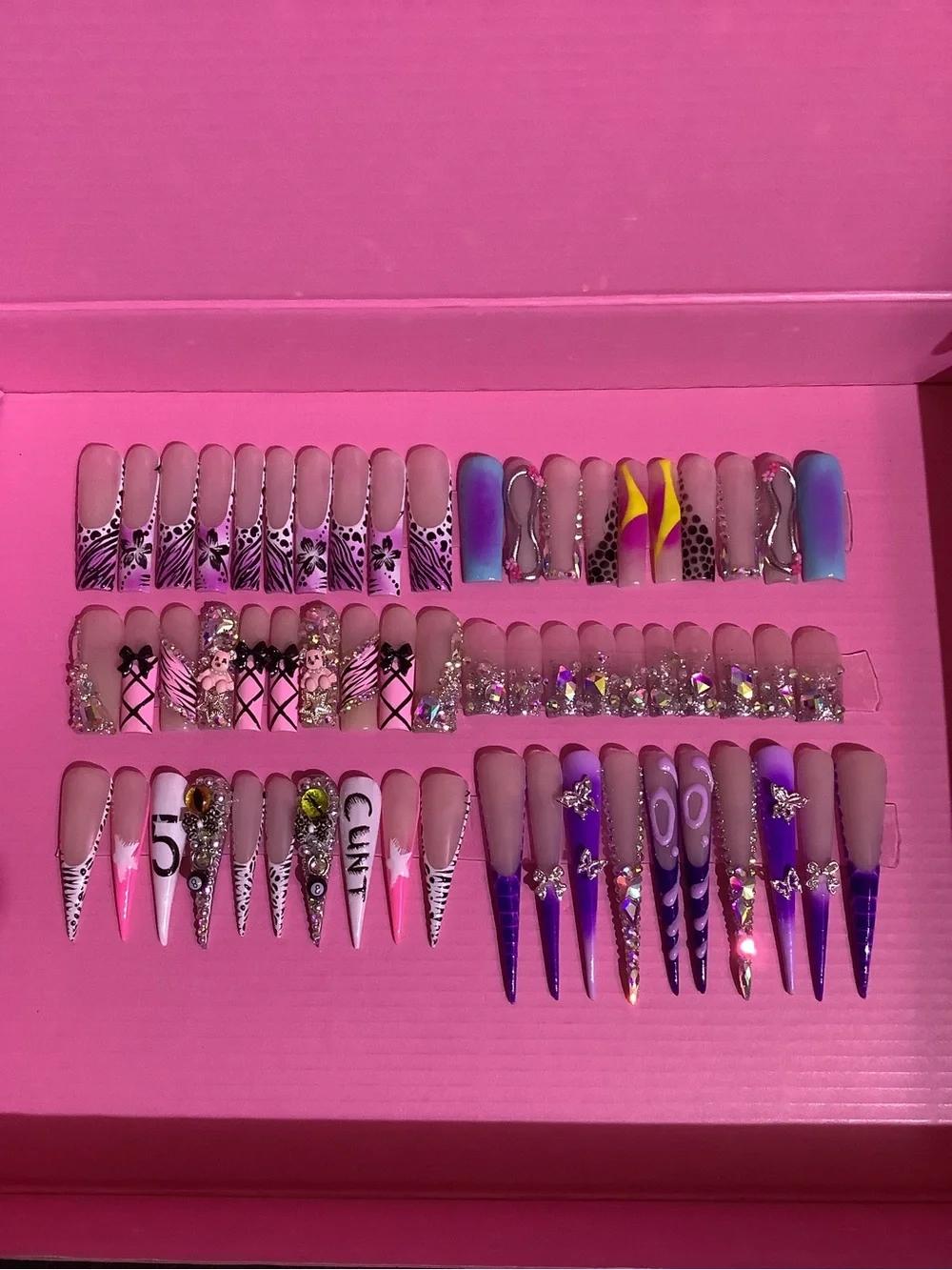 Custom Acrylic Press-On Nail Baddie Kit